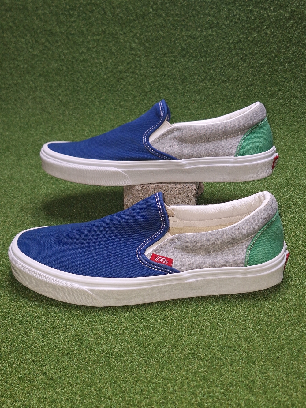 Vans Classic Skate Shoes Canvas Low Top Sneakers Men's Size 9 Blue Green